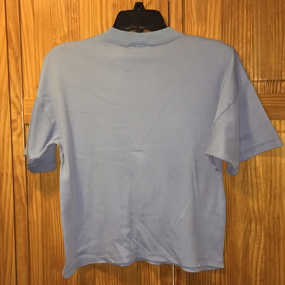 Small OAKBROOK Sport light Blue VINTAGE tee (AS IS due to piling) - Picture 3 of 7